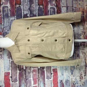 Liz Claiborne Gold Wash Linen Blend Jacket
